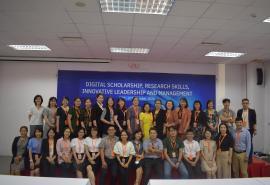 Lớp học tập huấn thư viện tại trường Đại học Việt Đức
