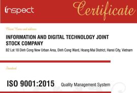 IDT Vietnam nhận giấy chứng chỉ quốc tế về quản lý chất lượng và quản lý an toàn thông tin