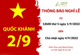 thong bao lich nghi le quoc khanh - IDT Vietnam