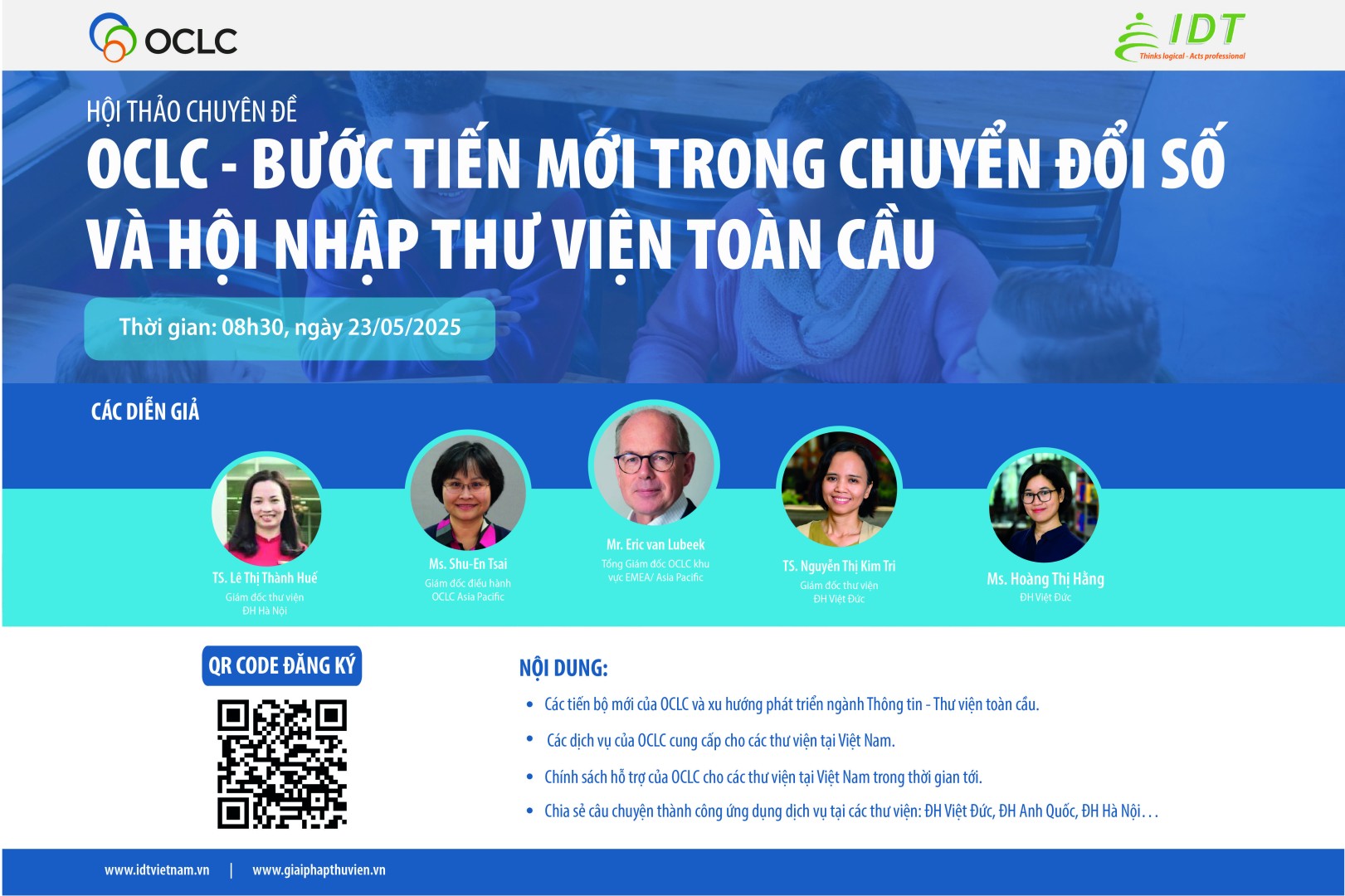 HỘI THẢO OCLC – BƯỚC TIẾN MỚI TRONG CHUYỂN ĐỔI SỐ VÀ HỘI NHẬP THƯ VIỆN TOÀN CẦU
