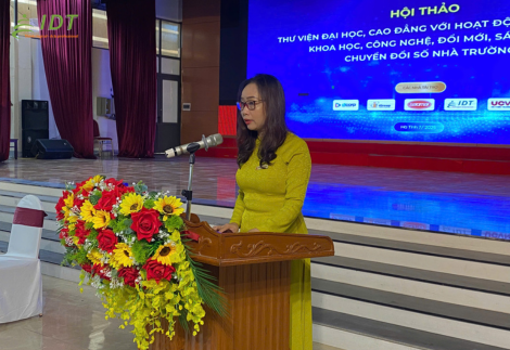 IDT tham dự Hội thảo “Thư viện Đại học, Cao đẳng với hoạt động phát triển khoa học, công nghệ, đổi mới sáng tạo và chuyển đổi số nhà trường” 1 1