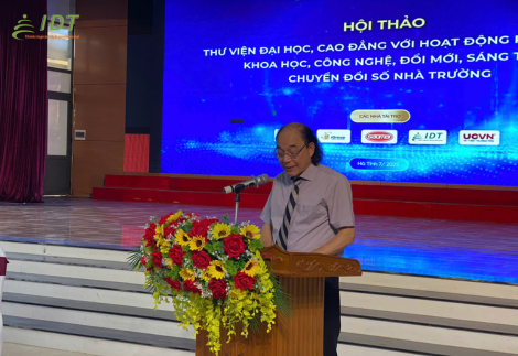 IDT tham dự Hội thảo “Thư viện Đại học, Cao đẳng với hoạt động phát triển khoa học, công nghệ, đổi mới sáng tạo và chuyển đổi số nhà trường” 2 2