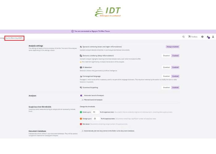 IDT VIETNAM TRIỂN KHAI THÀNH CÔNG GIẢI PHÁP COMPILATIO MAGISTER+ TẠI UMT